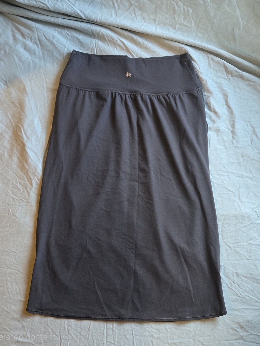 Athleta Women's Black Pull-On Midi Skirt